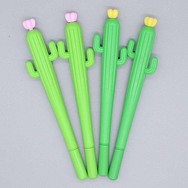 Sencoo 4 pack Blue Ink Gel Pens Creative Cactus Pen Stationery School Student Gift - Image 5